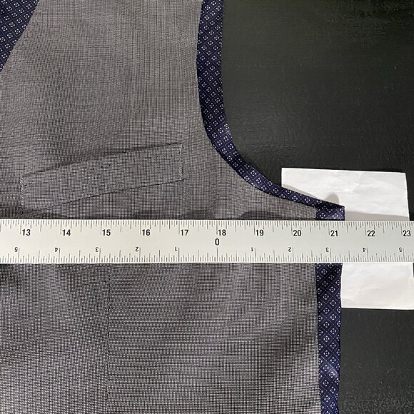 $318 Ted Baker Troy Waistcoat Men's 42R Grey Sharkskin Wool 5 Button Suit Vest - Picture 14 of 16